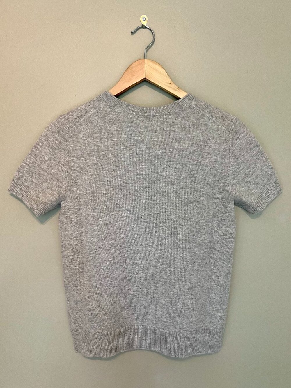 Vince Short Sleeve Wool Cashmere Sweater Medium Heather Grey Size XS - Picture 3 of 3